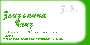 zsuzsanna munz business card